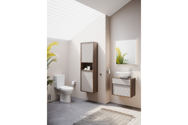 Унитаз-компакт Norm Nord 9845B099-7202 с микролифтом, белый, овальный, 37.5x67 см