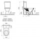 Унитаз-компакт Norm Eisberg 9844B099-7201 с микролифтом, белый, овальный, 38x64 см