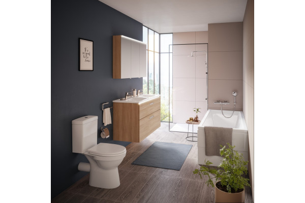 Унитаз-компакт Norm Eisberg 9844B099-7201 с микролифтом, белый, овальный, 38x64 см