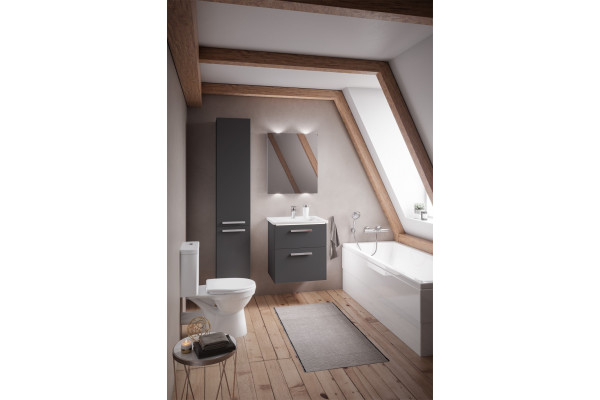 Унитаз-компакт Norm Eisberg 9844B099-7201 с микролифтом, белый, овальный, 38x64 см
