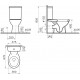 Унитаз-компакт Norm Nord 9845B099-7201 с микролифтом, белый, овальный, 37.5x67 см