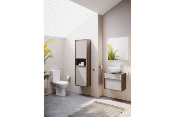 Унитаз-компакт Norm Nord 9845B099-7201 с микролифтом, белый, овальный, 37.5x67 см