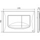 Кнопка смыва OLI River Dual 638508 золото механическая,  в современном стиле
