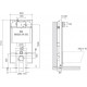 Система инсталляции для унитазов OLI Oli 74 Plus Sanitarblock S90 цвет серый, бачок 3/6 л, 50x18x126 см