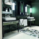 OASIS RIALTO Консоль под раковину 980х510х800 мм. напольная 1 ящик столешница фурнитура хром цвет Black глянцевый 0RICM098VLCR100