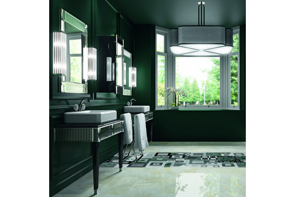 OASIS RIALTO Консоль под раковину 980х510х800 мм. напольная 1 ящик столешница фурнитура хром цвет Black глянцевый 0RICM098VLCR100