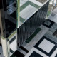 OASIS RIALTO Консоль под раковину 980х510х800 мм. напольная 1 ящик столешница фурнитура хром цвет Black глянцевый 0RICM098VLCR100