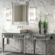 OASIS RIALTO Консоль под раковину 980х510х800 мм. напольная 1 ящик столешница зеркало фурнитура хром отделка Ribbed mirror 0RICM098SPCR