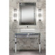 OASIS RIALTO Консоль под раковину 980х510х800 мм. напольная 1 ящик столешница зеркало фурнитура хром отделка Ribbed mirror 0RICM098SPCR