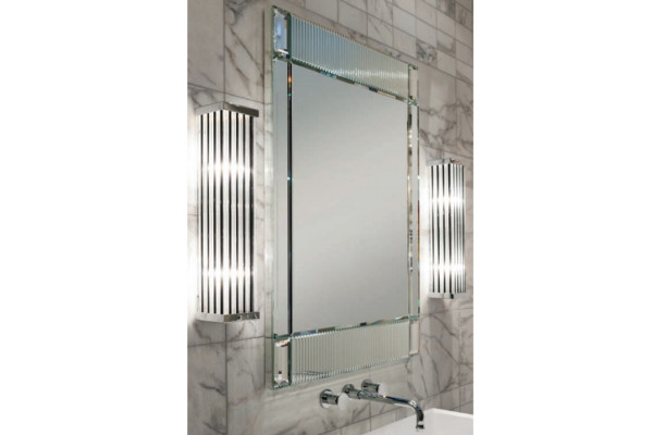 OASIS RIALTO Консоль под раковину 980х510х800 мм. напольная 1 ящик столешница зеркало фурнитура хром отделка Ribbed mirror 0RICM098SPCR