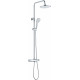 Душевая стойка Olive'S Termo 34291TM хром штанга 1440 см, шланг 150 см