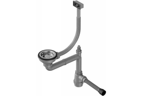 Сифон для мойки Omoikiri WK-1-S-IN нержавеющая сталь