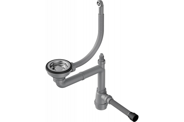 Сифон для мойки Omoikiri WK-1-R-IN нержавеющая сталь