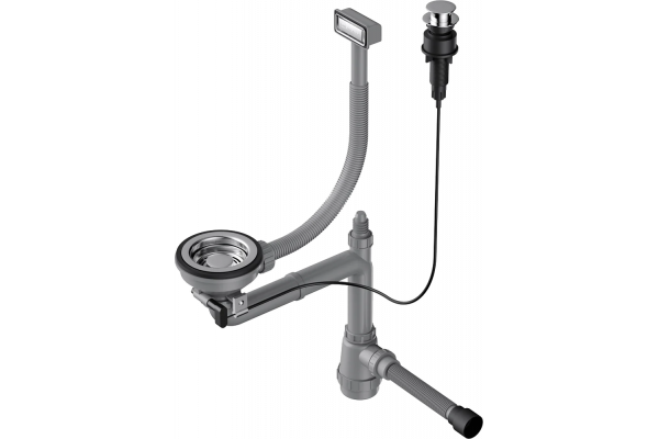 Сифон для мойки Omoikiri WK-1-A-IN нержавеющая сталь