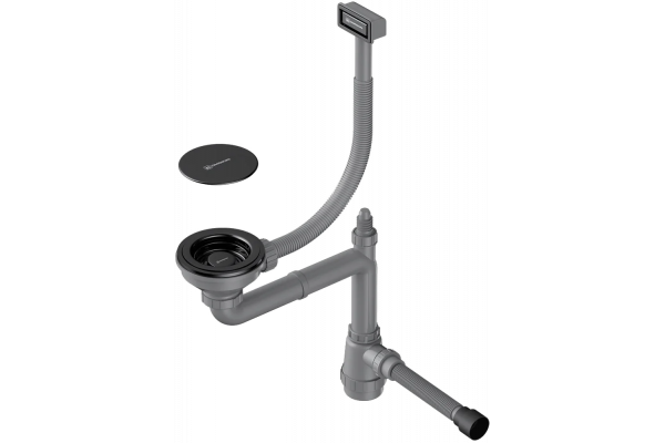 Сифон для мойки Omoikiri WK-1C-GB графит черный