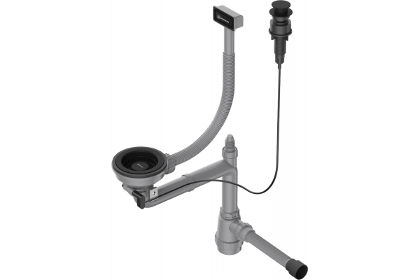 Сифон для мойки Omoikiri WK-1-A-GB графит черный