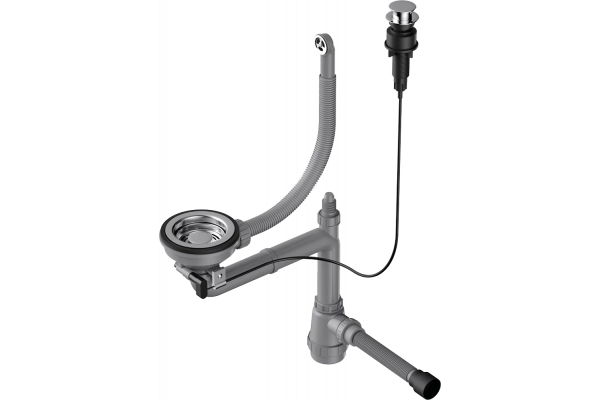 Сифон для мойки Omoikiri WK-1-R-A-IN нержавеющая сталь