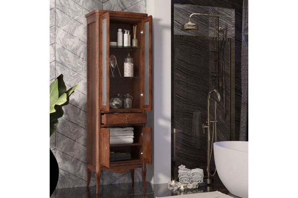 Шкаф-пенал Opadiris Лоренцо 56 светлый орех напольный, матовый