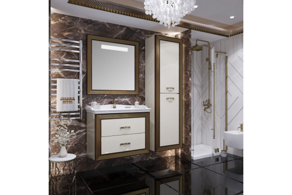 Мебельная раковина Opadiris Kapadokya 80 прямоугольная, цвет белый