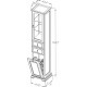 Шкаф-пенал Opadiris Риспекто 40 R, с бельевой корзиной, нагал, матовый, с доводчиками