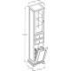 Шкаф-пенал Opadiris Риспекто 40 L, с бельевой корзиной, нагал, матовый, с доводчиками