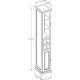 Шкаф-пенал Opadiris Риспекто 30 L, белый, подвесной, матовый