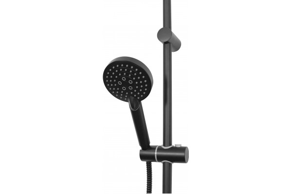 Душевая стойка Orange O-Shower OW02b цвет черный, штанга 97 см, шланг 150 см