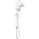 Душевая стойка Orange O-Shower OW02b цвет черный, штанга 97 см, шланг 150 см