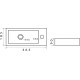 Рукомойник Orange B05-365W белый глянцевый прямоугольная,  в современном стиле