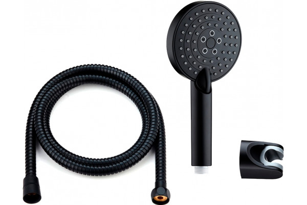Смеситель Orange Mia M34-320b для душа, матовый черный, двухвентильный