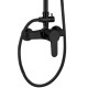 Душевая система Orange OneLife P01-912b черная, матовая, цвет черный, шланг металлический 150 см