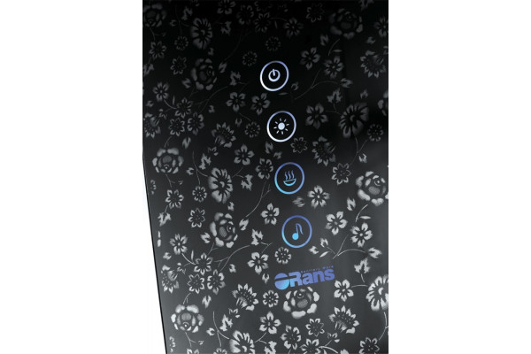 Душевая кабина Orans SR-89101LS черная, с баней, квадратная, поддон средний