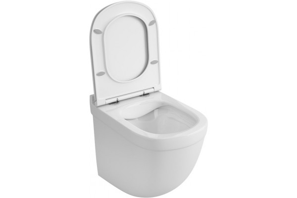 Унитаз подвесной Owl 1975 Cirkel-H безободковый белый, овальный, 36x52 см
