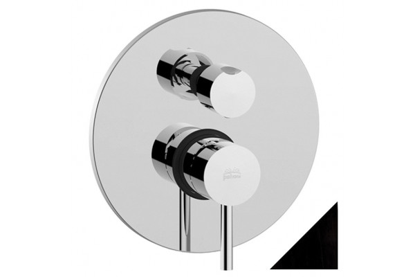 Смеситель Paffoni Light LIG018NO С ВНУТРЕННЕЙ ЧАСТЬЮ, для душа, однорычажный, черный