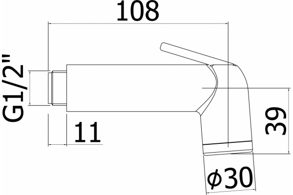 Гигиенический душ Paffoni Minorca ZDOC060CR хром,  в современном стиле