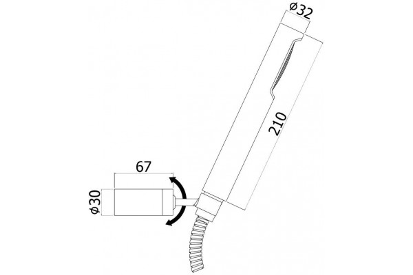 Душевой гарнитур Paffoni Birillo ZDUP036CR хром, штанга 24 см