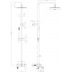 Душевая стойка Paffoni BLU ZCOL632NO цвет черный, штанга 135 см, шланг 150 см