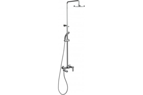 Душевая стойка Paffoni BLU ZCOL632CR хром, штанга 135 см, шланг металлический 150 см
