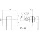 Смеситель Paffoni Elle EL010NO/M С ВНУТРЕННЕЙ ЧАСТЬЮ, для душа, однорычажный, черный
