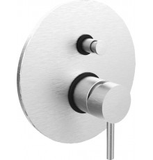Смеситель Paffoni Light LIG015ST С ВНУТРЕННЕЙ ЧАСТЬЮ, для душа, однорычажный, сталь