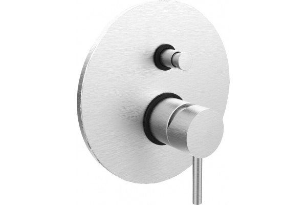 Смеситель Paffoni Light LIG015ST С ВНУТРЕННЕЙ ЧАСТЬЮ, для душа, однорычажный, сталь