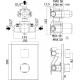 Термостат Paffoni Elle LEQ518NO/M С ВНУТРЕННЕЙ ЧАСТЬЮ, для ванны с душем, термостат, черный