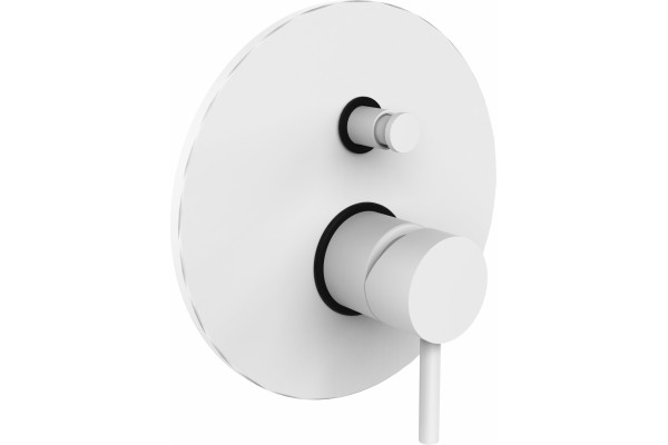 Смеситель Paffoni Light LIG015BO С ВНУТРЕННЕЙ ЧАСТЬЮ, для душа, однорычажный, белый