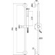 Душевой гарнитур Paffoni Life ZSAL135CRAG хром, штанга 75.5 см