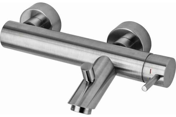 Смеситель Paffoni Light LIG022ST для ванны с душем, сталь, однорычажный, хром