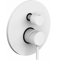 Смеситель Paffoni Light LIG019BO с внутренней частью для ванны с душем, белый, однорычажный