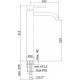 Смеситель Paffoni Light LIG081BO для раковины, белый, однорычажный, высота излива 22.9 см