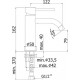 Смеситель Paffoni Light LIG071HGSP для раковины, золото медовое, однорычажный, высота излива 7.9 см
