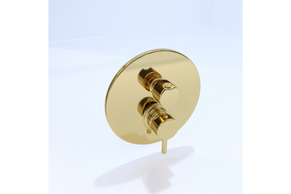 Смеситель Paffoni Light LIG018HG с внутренней частью, для ванны с душем, однорычажный, золото