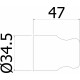 Настенный держатель Paffoni ZSUP010CR хром штанга 3.45 см,  в современном стиле